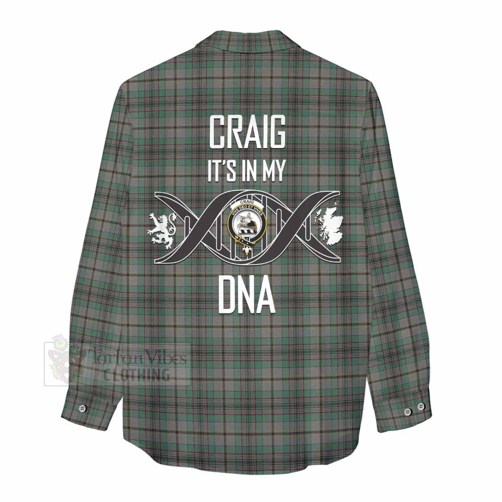 Tartan Vibes Clothing Craig Tartan Women's Casual Shirt with Family Crest DNA In Me Style