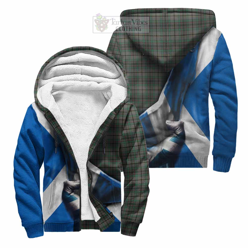 Tartan Vibes Clothing Craig Tartan Sherpa Hoodie with Family Crest Scotland Patriotic Style