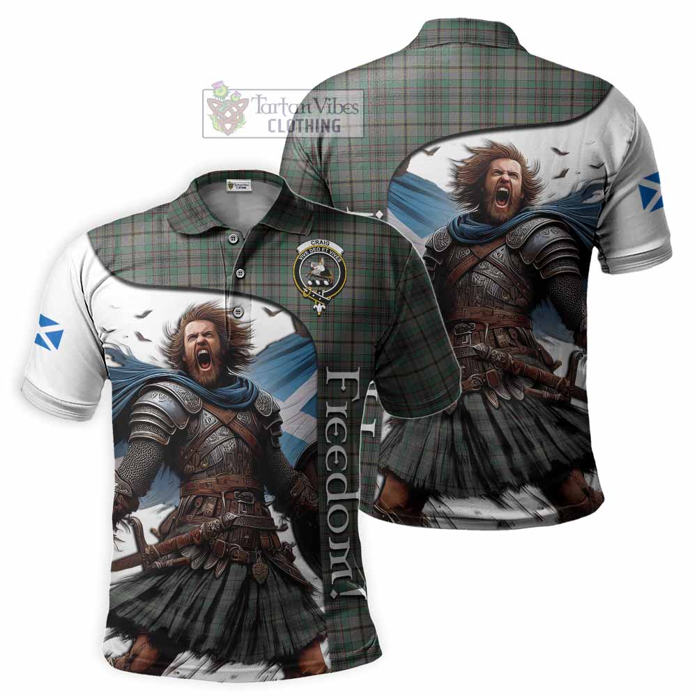 Tartan Vibes Clothing Craig Crest Tartan Polo Shirt Inspired by the Freedom of Scottish Warrior