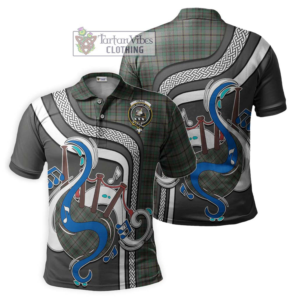 Tartan Vibes Clothing Craig Tartan Polo Shirt with Epic Bagpipe Style