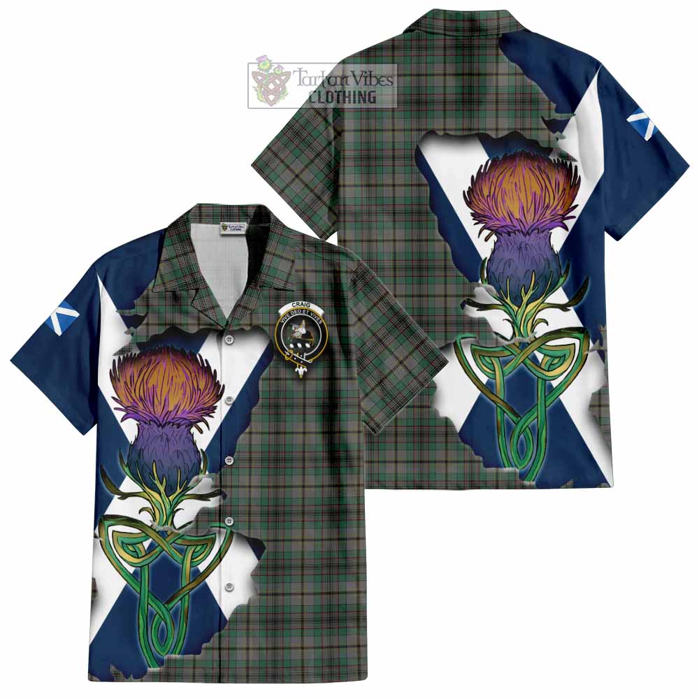 Craig Tartan Family Crest Hawaiian Shirt Scottish Thistle Celtic Inspired - Tartan Vibes Clothing