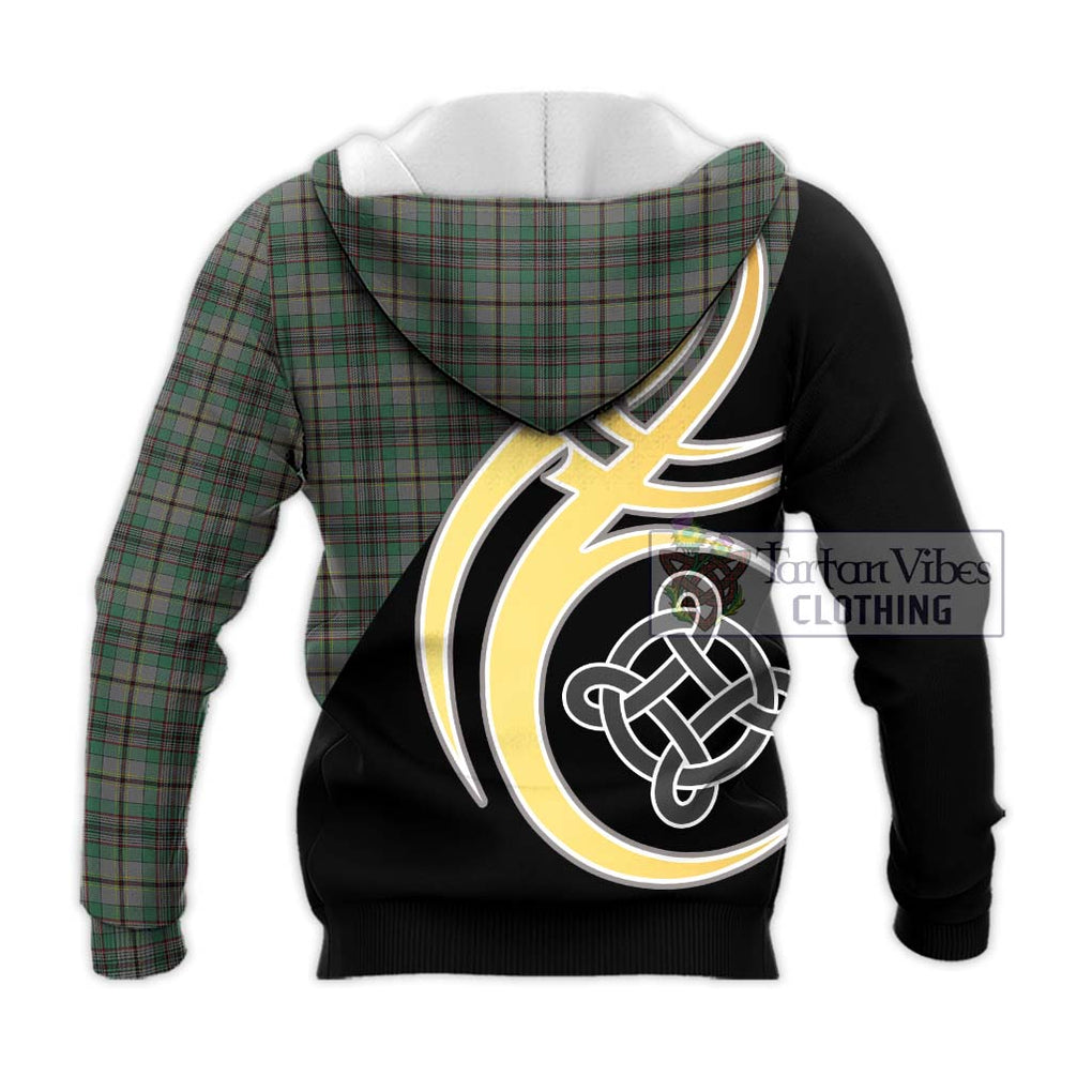 Craig Tartan Knitted Hoodie with Family Crest and Celtic Symbol Style - Tartan Vibes Clothing