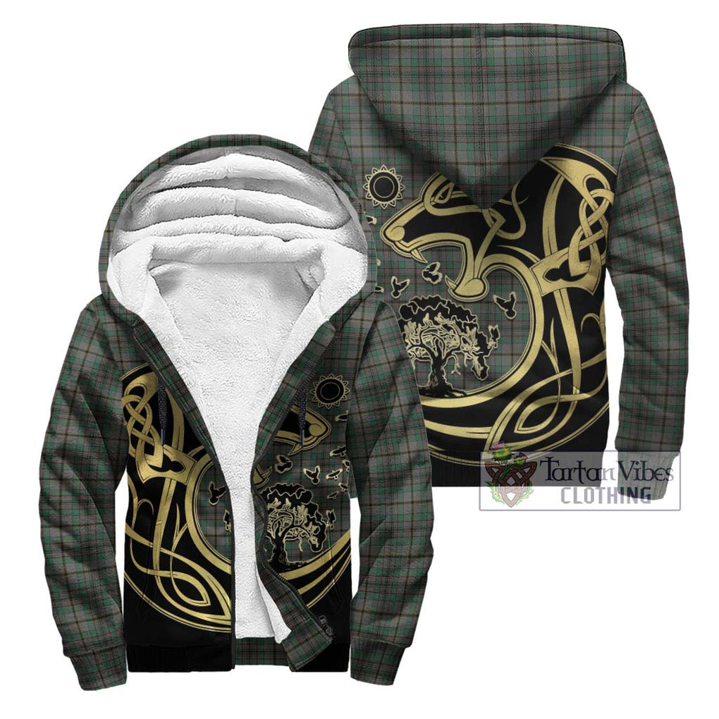 Craig Tartan Sherpa Hoodie with Family Crest Celtic Wolf Style Unisex - Tartan Vibes Clothing