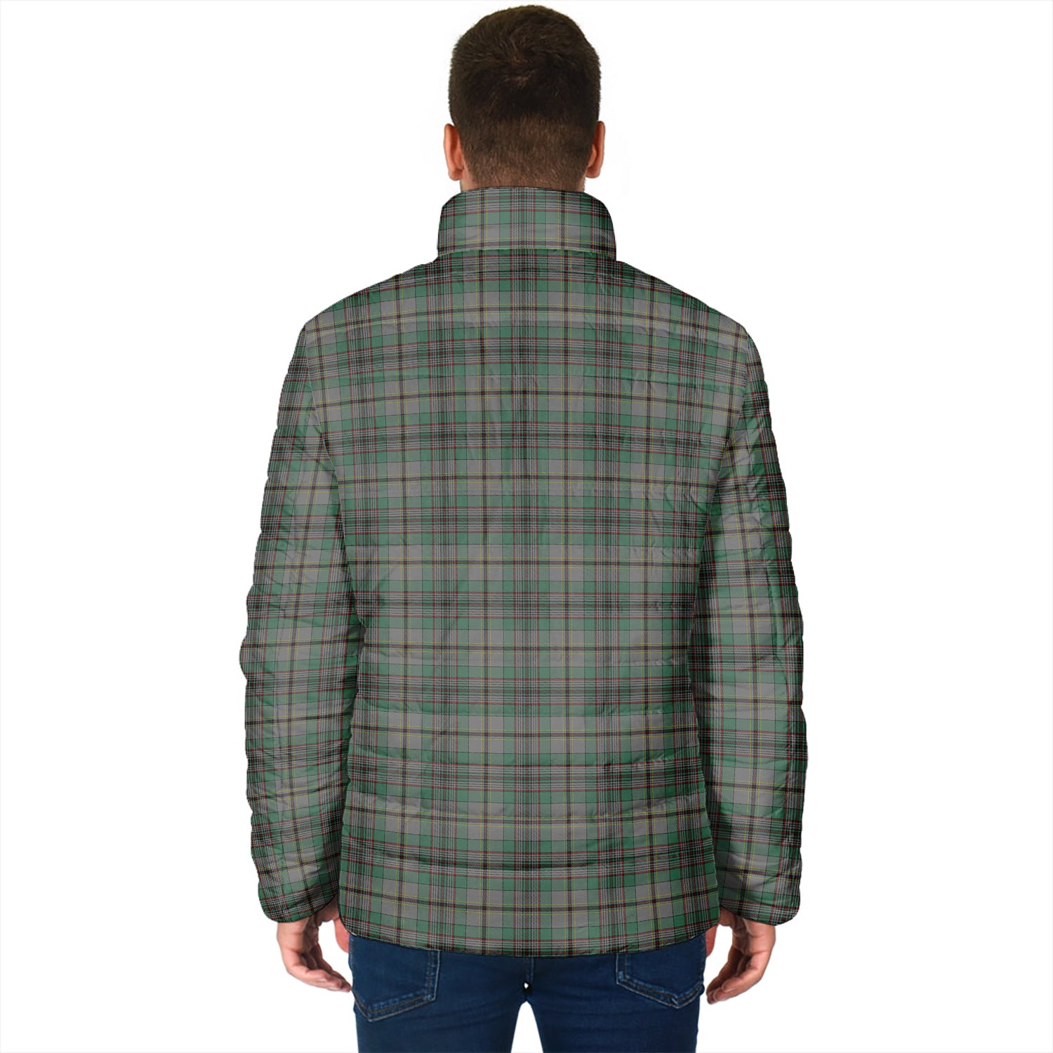 Craig Tartan Padded Jacket with Family Crest - Tartan Vibes Clothing