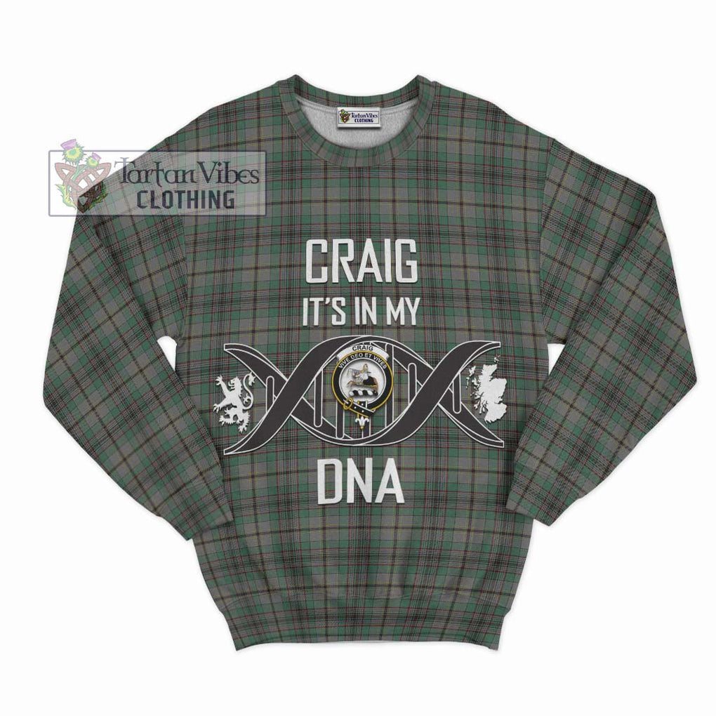 Craig Tartan Sweatshirt with Family Crest DNA In Me Style - Tartanvibesclothing Shop