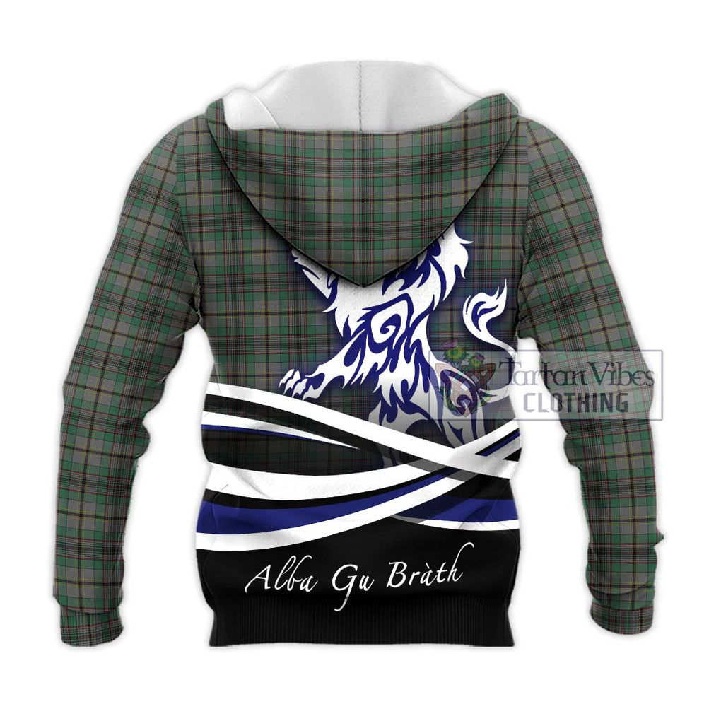 Craig Tartan Knitted Hoodie with Alba Gu Brath Regal Lion Emblem - Tartanvibesclothing Shop