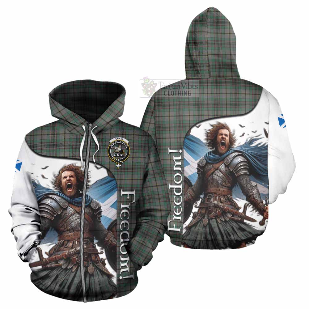 Tartan Vibes Clothing Craig Crest Tartan Hoodie Inspired by the Freedom of Scottish Warrior