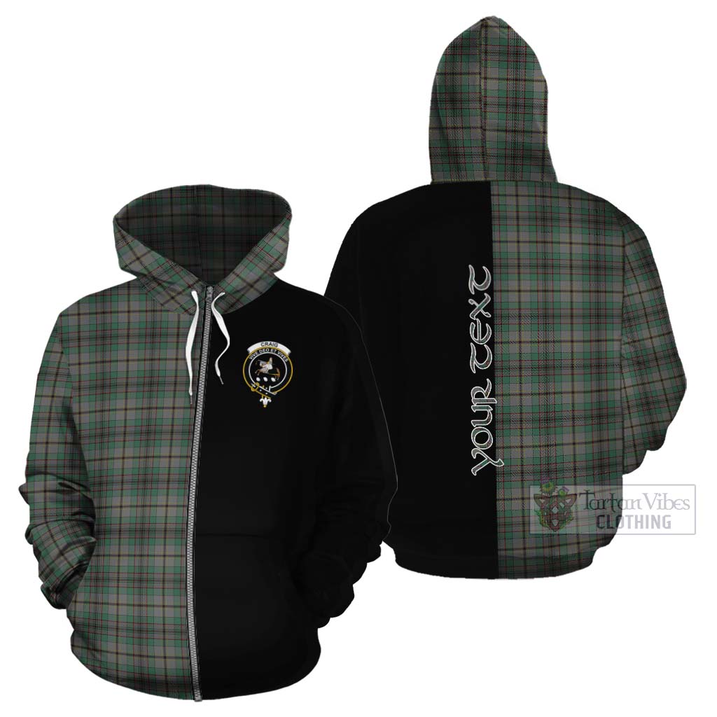 Tartan Vibes Clothing Craig Tartan Cotton Hoodie with Family Crest and Half Of Me Style