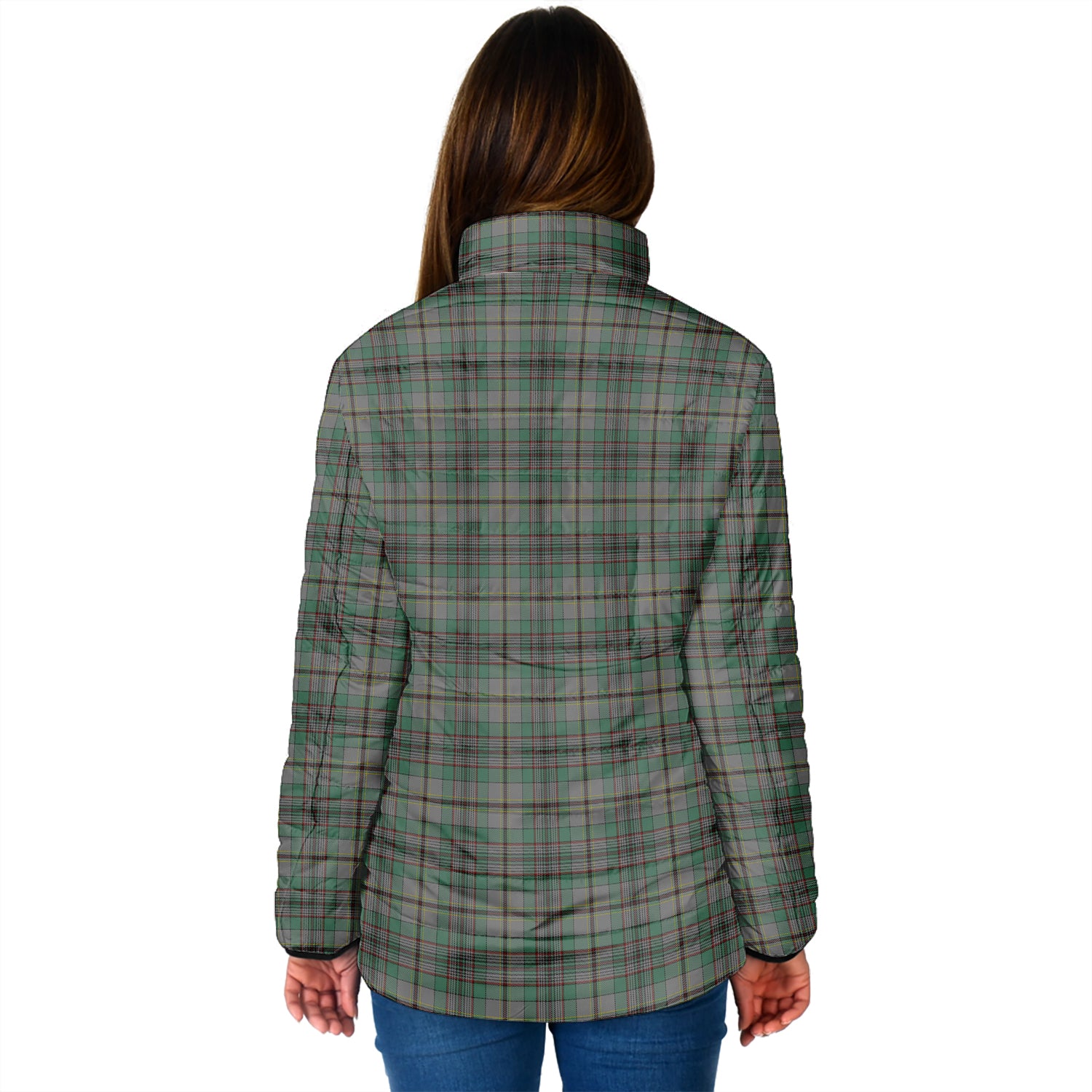 Craig Tartan Padded Jacket with Family Crest - Tartan Vibes Clothing