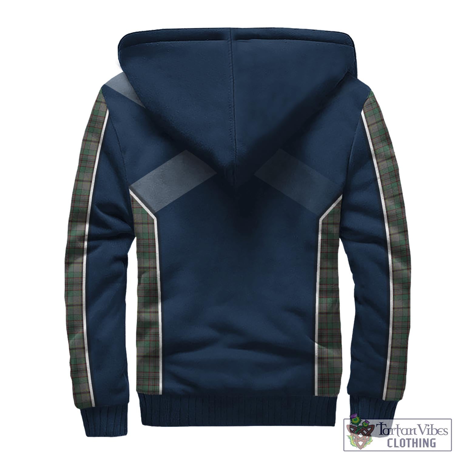 Tartan Vibes Clothing Craig Tartan Sherpa Hoodie with Family Crest and Scottish Thistle Vibes Sport Style