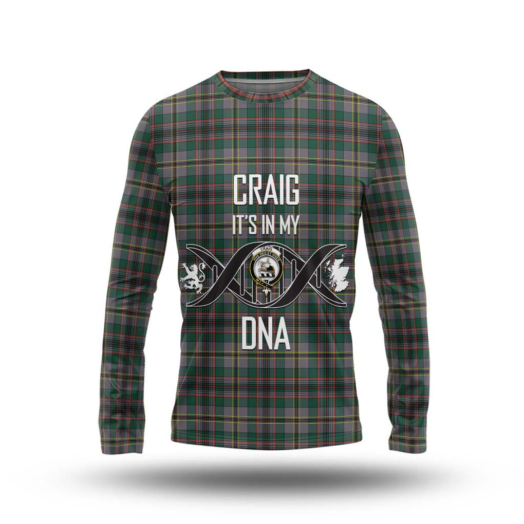 Craig Ancient Tartan Long Sleeve T-Shirt with Family Crest DNA In Me Style Unisex - Tartanvibesclothing Shop