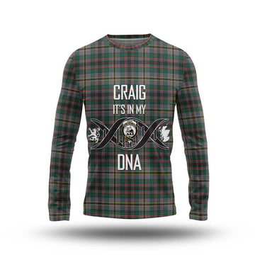 Craig Ancient Tartan Long Sleeve T-Shirt with Family Crest DNA In Me Style