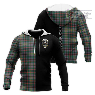 Craig Ancient Tartan Knitted Hoodie with Family Crest and Half Of Me Style