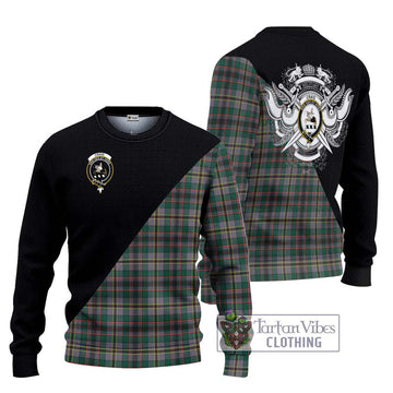 Craig Ancient Tartan Ugly Sweater with Family Crest and Military Logo Style