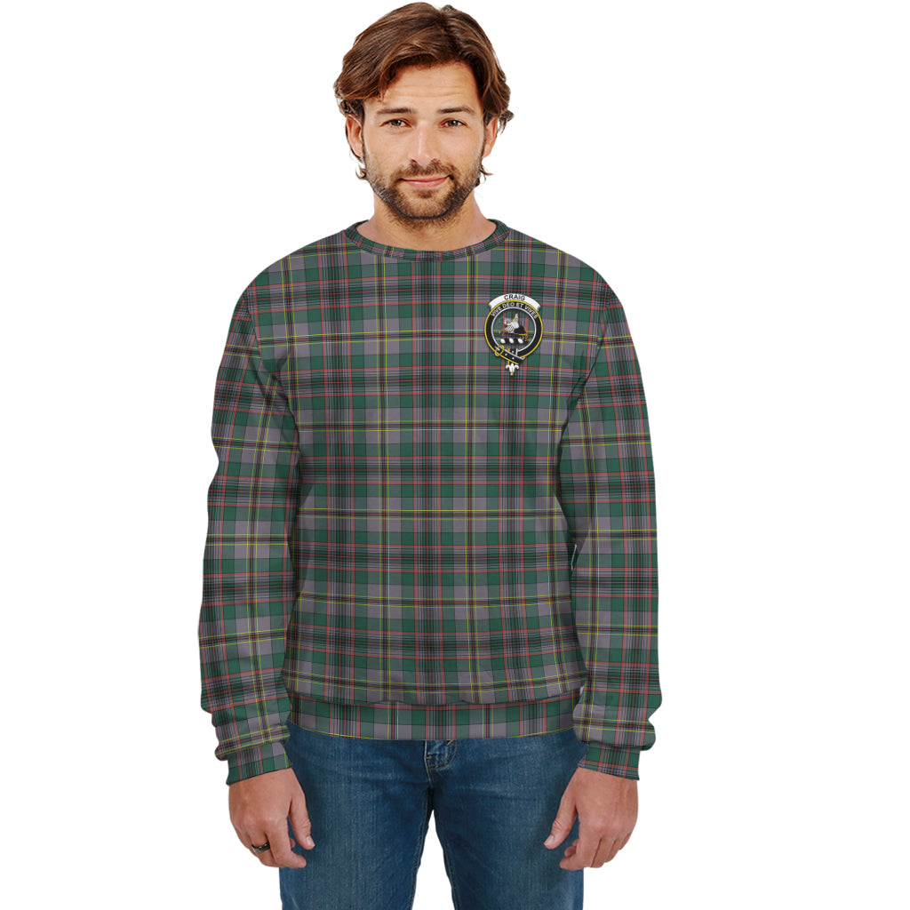 Craig Ancient Tartan Sweatshirt with Family Crest Unisex - Tartan Vibes Clothing