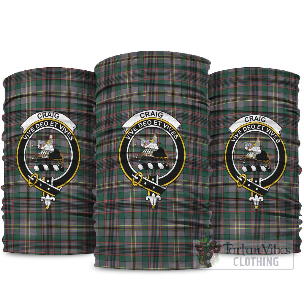 Craig Ancient Tartan Neck Gaiters, Tartan Bandanas, Tartan Head Band with Family Crest