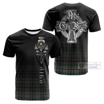 Craig Ancient Tartan Cotton T-shirt Featuring Alba Gu Brath Family Crest Celtic Inspired