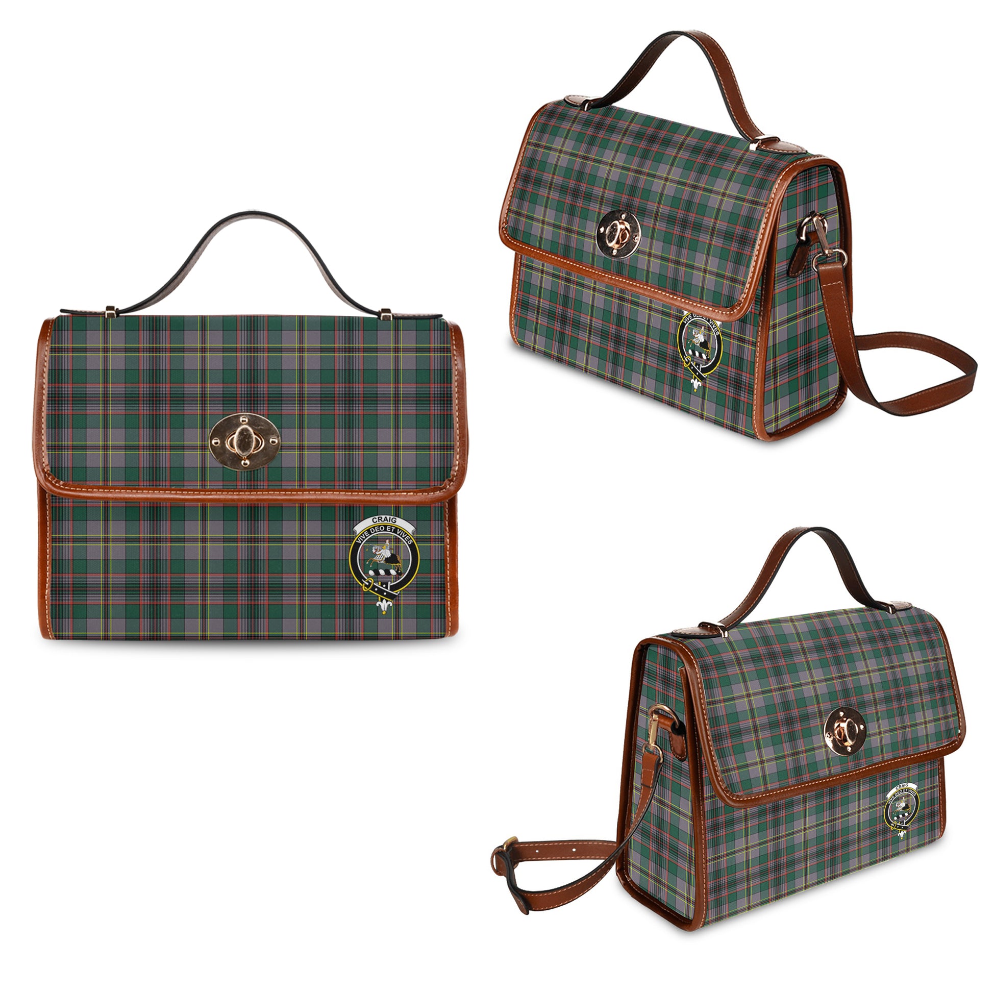 craig-ancient-tartan-leather-strap-waterproof-canvas-bag-with-family-crest