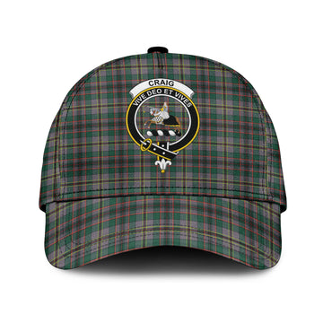 Craig Ancient Tartan Classic Cap with Family Crest