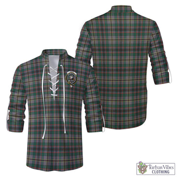 Craig Ancient Tartan Men's Scottish Traditional Jacobite Ghillie Kilt Shirt with Family Crest