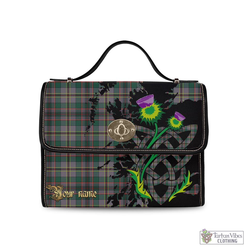 Tartan Vibes Clothing Craig Ancient Tartan Waterproof Canvas Bag with Scotland Map and Thistle Celtic Accents