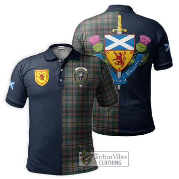 Craig Ancient Tartan Polo Shirt Alba with Scottish Lion Royal Arm Half Style