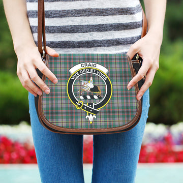 Craig Ancient Tartan Saddle Bag with Family Crest