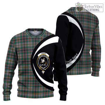 Craig Ancient Tartan Ugly Sweater with Family Crest Circle Style