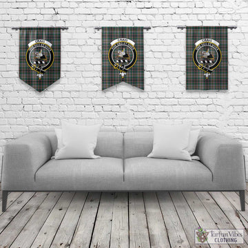 Craig Ancient Tartan Gonfalon, Tartan Banner with Family Crest