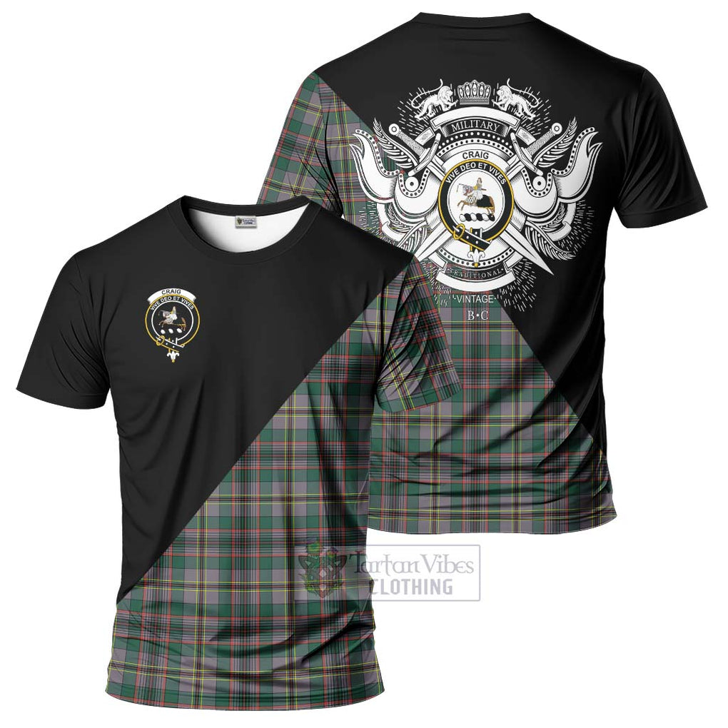 Craig Ancient Tartan T-Shirt with Family Crest and Military Logo Style Kid's Shirt - Tartanvibesclothing Shop