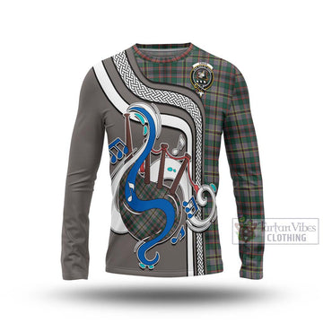 Craig Ancient Tartan Long Sleeve T-Shirt with Epic Bagpipe Style