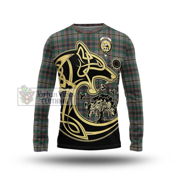 Craig Ancient Tartan Long Sleeve T-Shirt with Family Crest Celtic Wolf Style