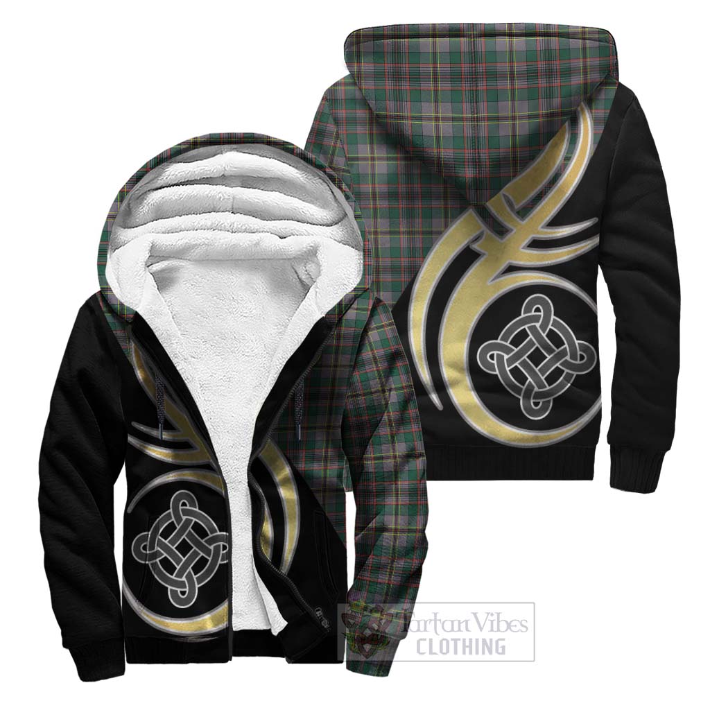 Craig Ancient Tartan Sherpa Hoodie with Family Crest and Celtic Symbol Style Unisex S - Tartan Vibes Clothing