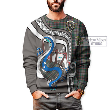 Craig Ancient Tartan Sweatshirt with Epic Bagpipe Style