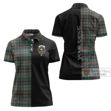 Craig Ancient Tartan Women's Polo Shirt with Family Crest and Half Of Me Style