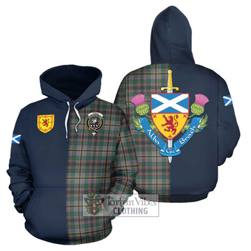 Craig Ancient Tartan Hoodie Alba with Scottish Lion Royal Arm Half Style