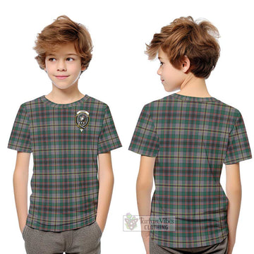 Craig Ancient Tartan Kid T-Shirt with Family Crest