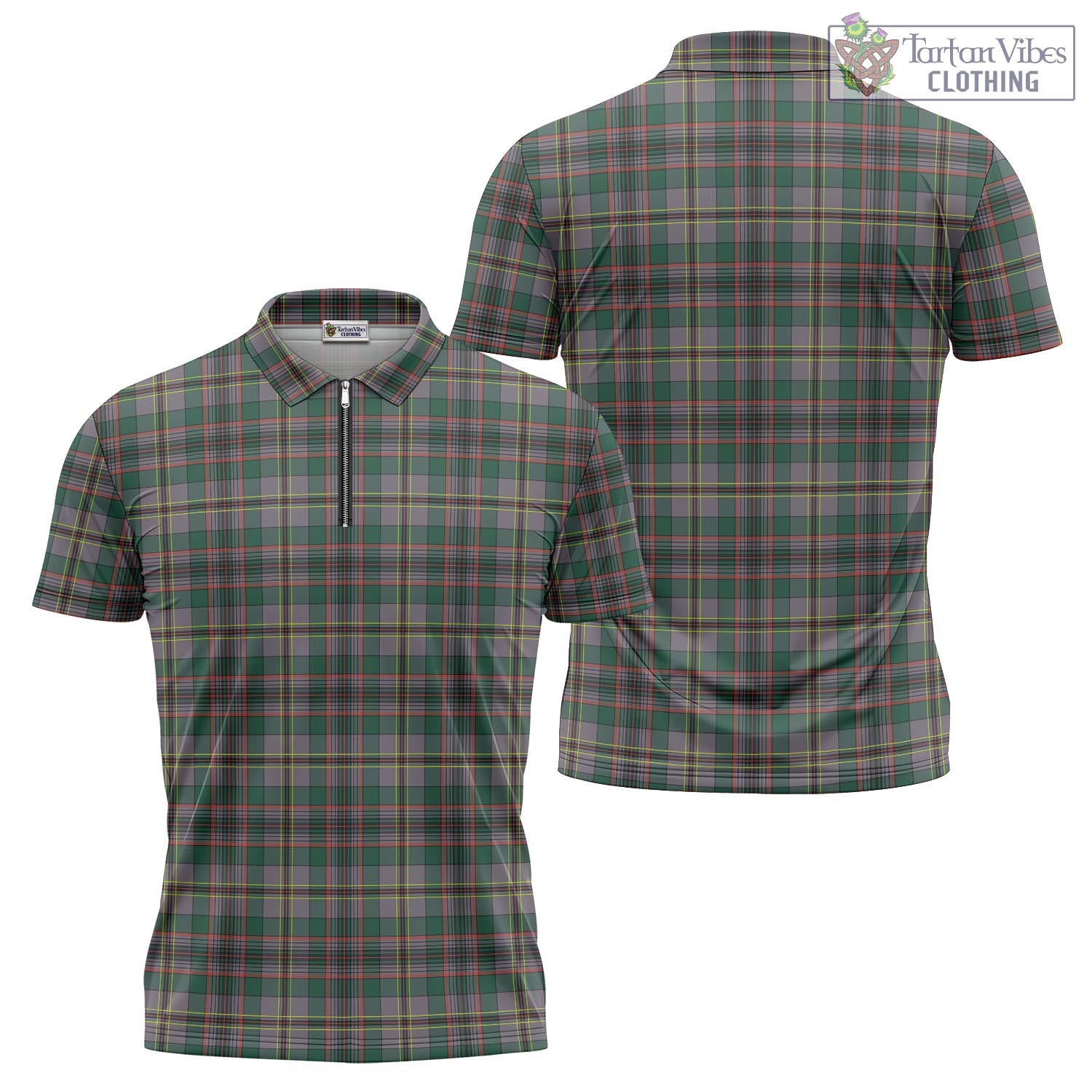 Tartan Vibes Clothing Craig Ancient Tartan Zipper Polo Shirt