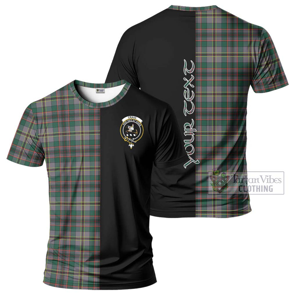 Craig Ancient Tartan T-Shirt with Family Crest and Half Of Me Style Kid's Shirt - Tartanvibesclothing Shop