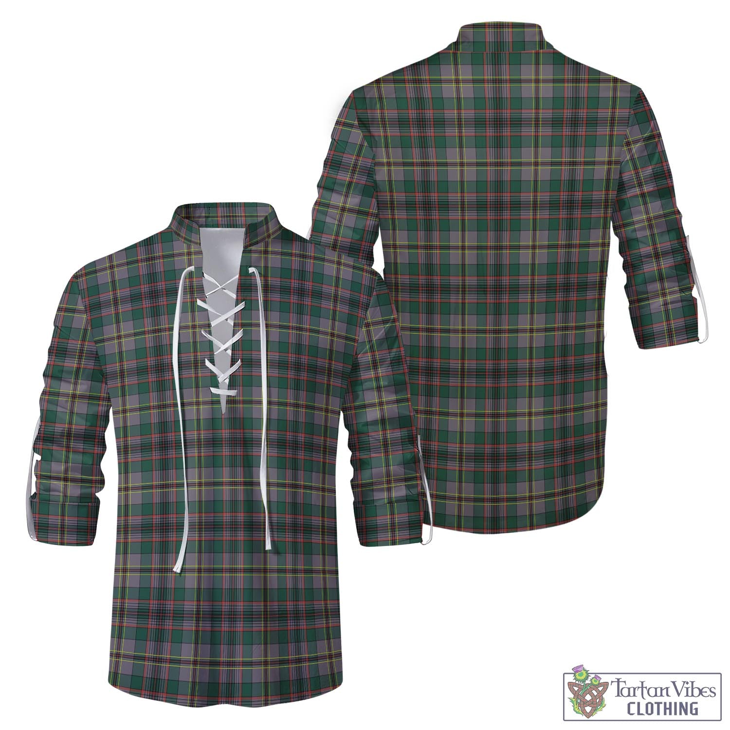 Tartan Vibes Clothing Craig Ancient Tartan Men's Scottish Traditional Jacobite Ghillie Kilt Shirt