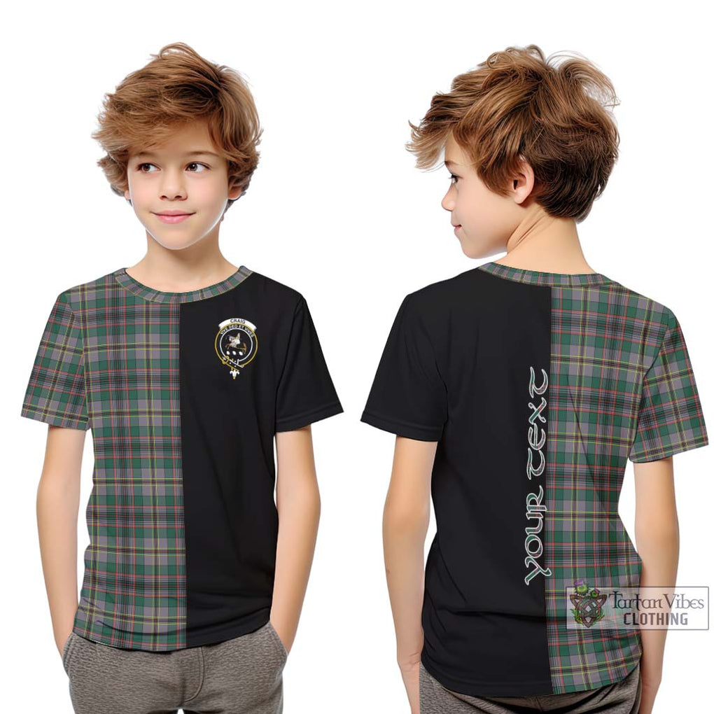 Craig Ancient Tartan Kid T-Shirt with Family Crest and Half Of Me Style Youth XL Size14 - Tartanvibesclothing Shop