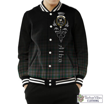 Craig Ancient Tartan Baseball Jacket Featuring Alba Gu Brath Family Crest Celtic Inspired