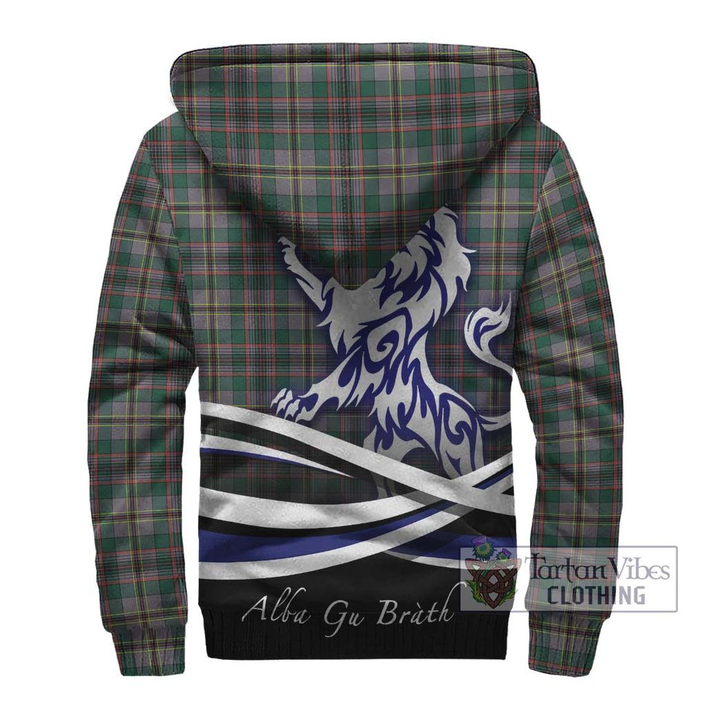 Craig Ancient Tartan Sherpa Hoodie with Alba Gu Brath Regal Lion Emblem - Tartanvibesclothing Shop