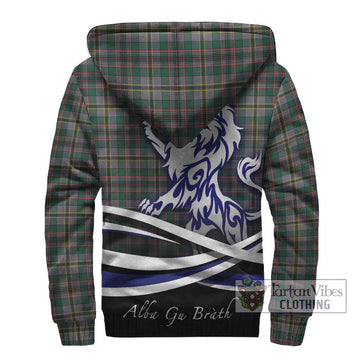 Craig Ancient Tartan Sherpa Hoodie with Alba Gu Brath Regal Lion Emblem