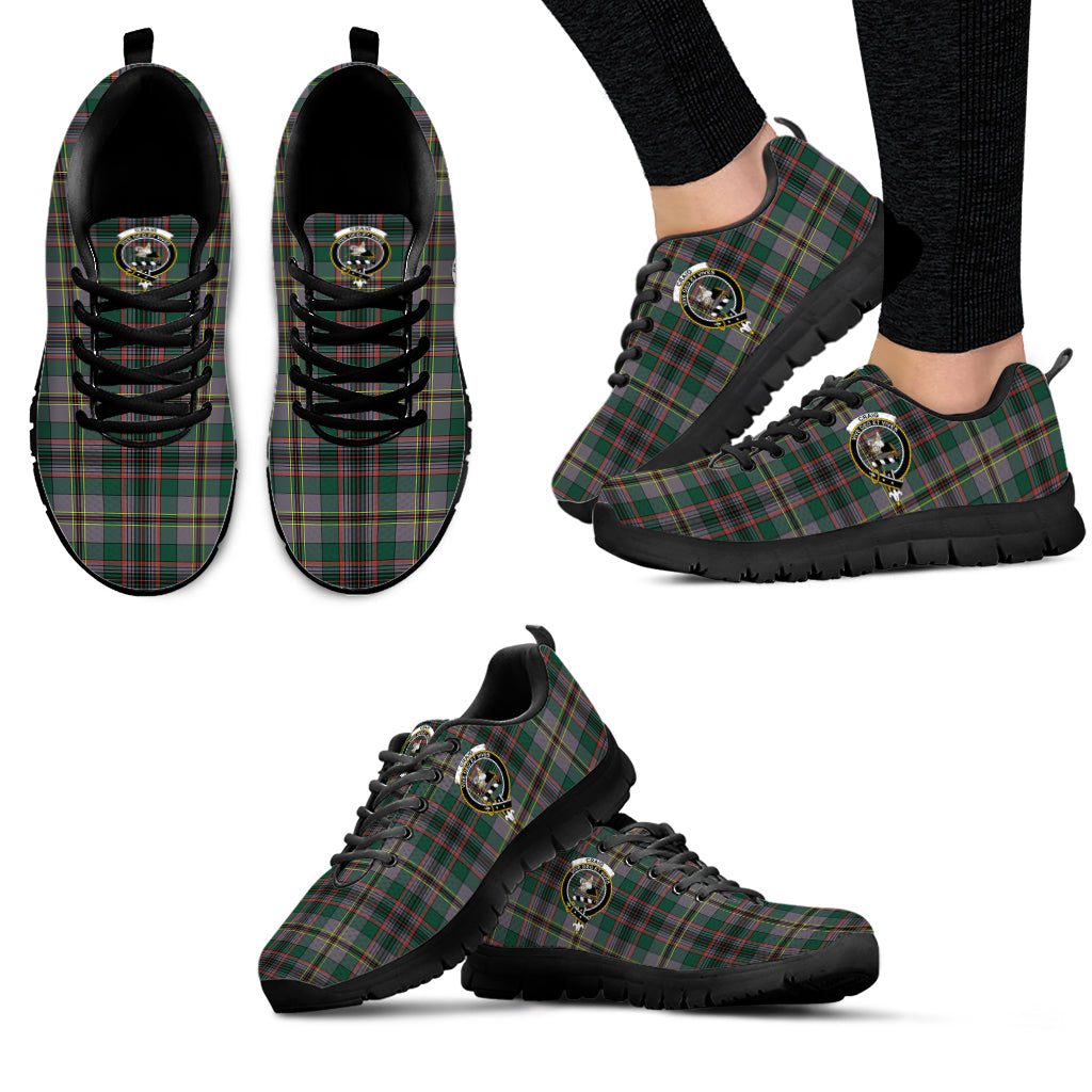 Craig Ancient Tartan Sneakers with Family Crest - Tartan Vibes Clothing