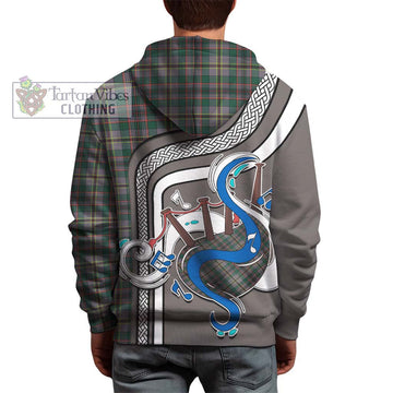 Craig Ancient Tartan Hoodie with Epic Bagpipe Style