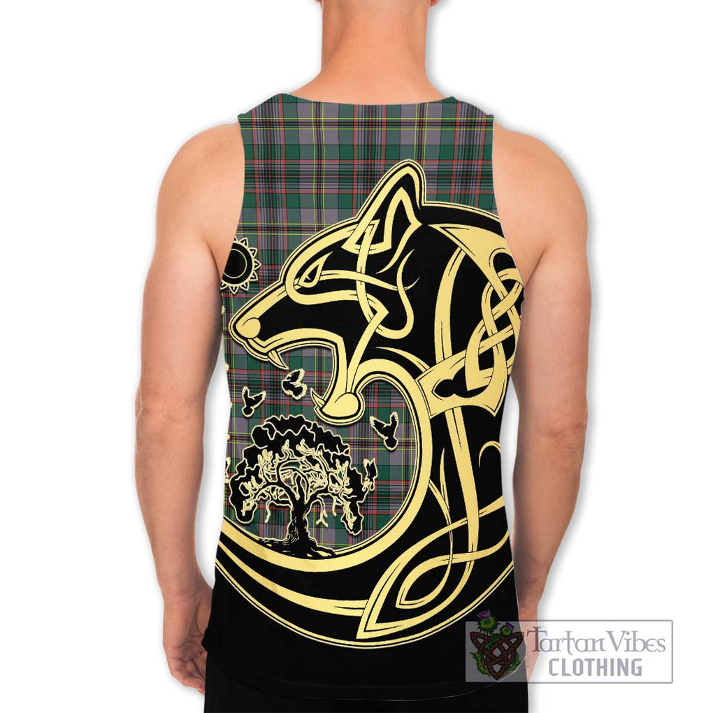 Craig Ancient Tartan Men's Tank Top with Family Crest Celtic Wolf Style - Tartan Vibes Clothing