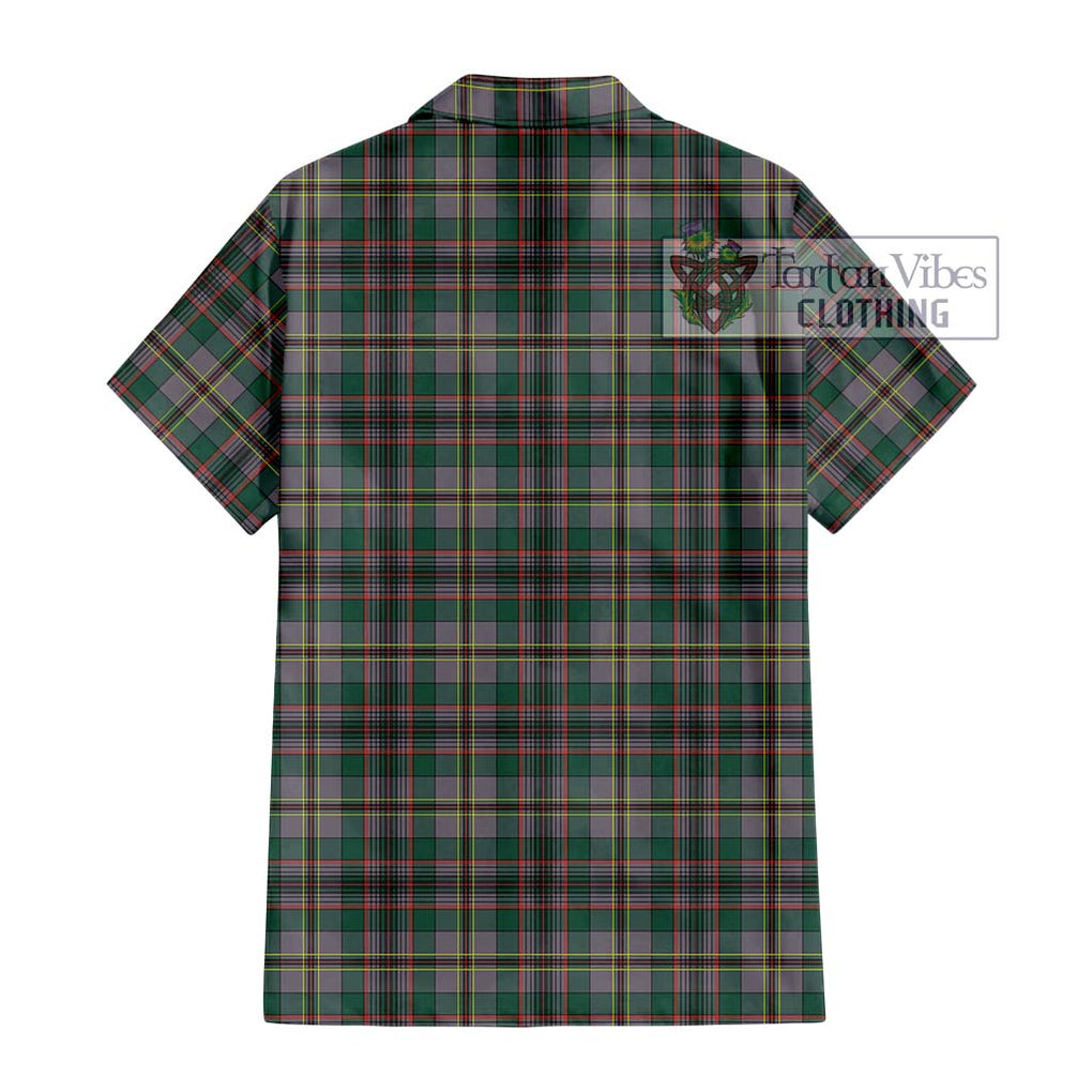 Craig Ancient Tartan Short Sleeve Button Shirt with Family Crest DNA In Me Style - Tartanvibesclothing Shop