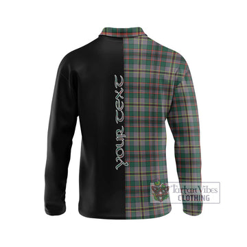 Craig Ancient Tartan Long Sleeve Polo Shirt with Family Crest and Half Of Me Style