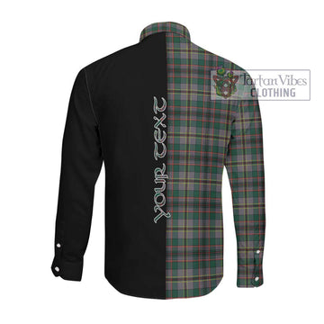 Craig Ancient Tartan Long Sleeve Button Shirt with Family Crest and Half Of Me Style